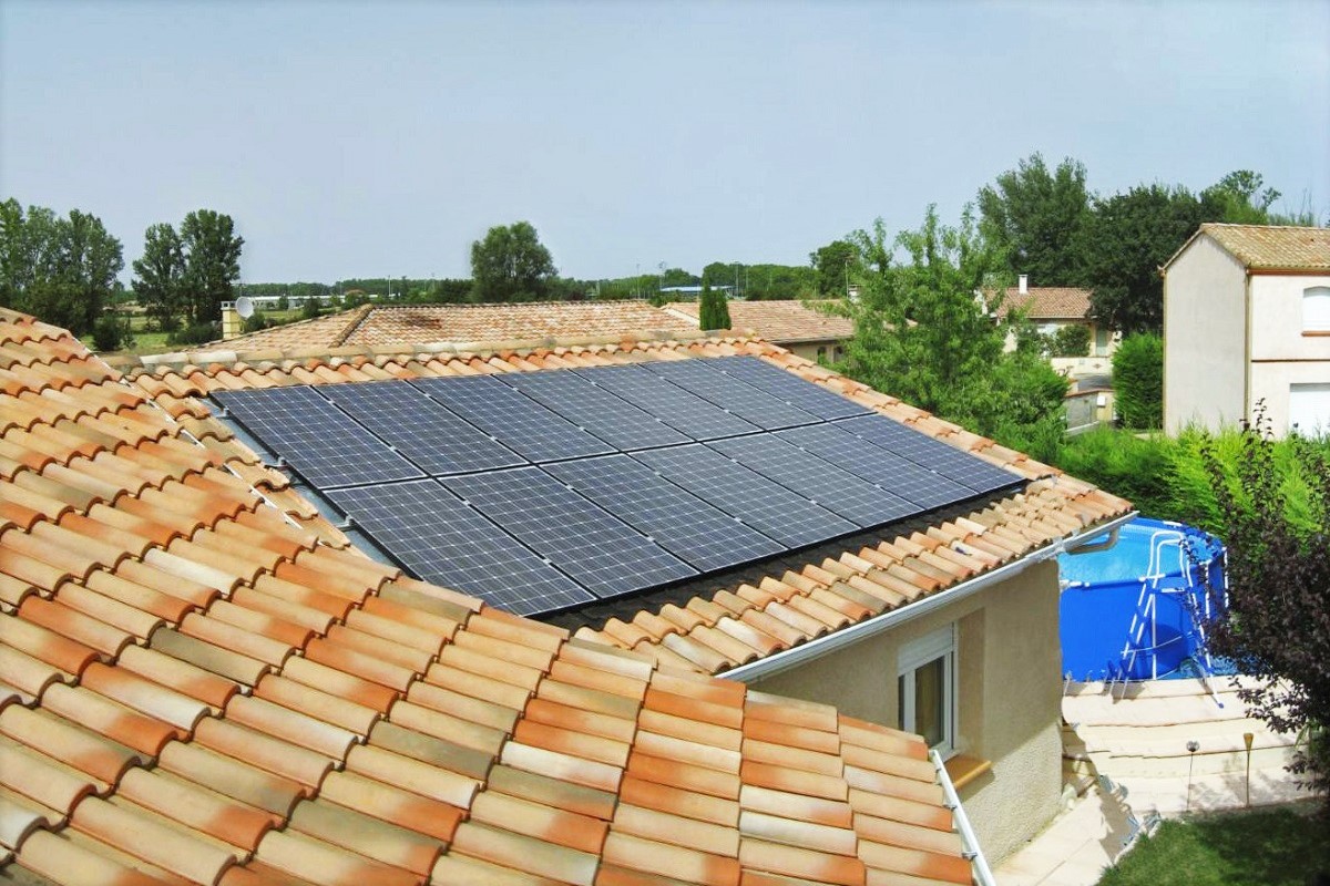 Installation photovoltaïque résidentielle réalisée par Solyenergie